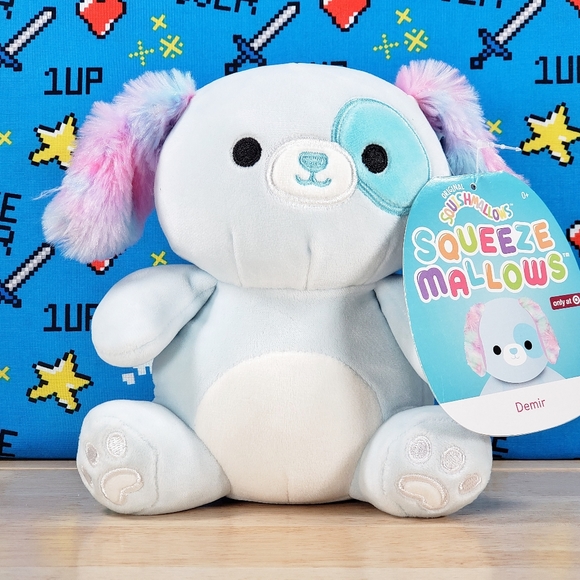 Squishmallows Other - Squishmallow Demir the Puppy Dog the 7.5" Squeezemallows Exclusive Stuffed Plush